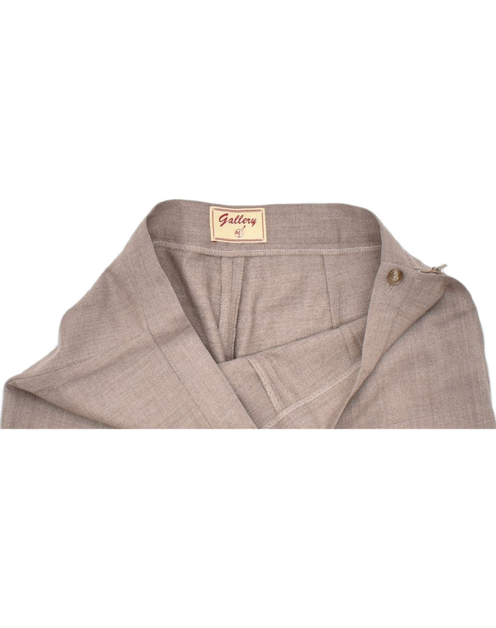 GALLERY Womens Tapered Casual Trousers W28 L28 Brown Cotton | Vintage | Thrift | Second-Hand | Used Clothing | Messina Hembry 