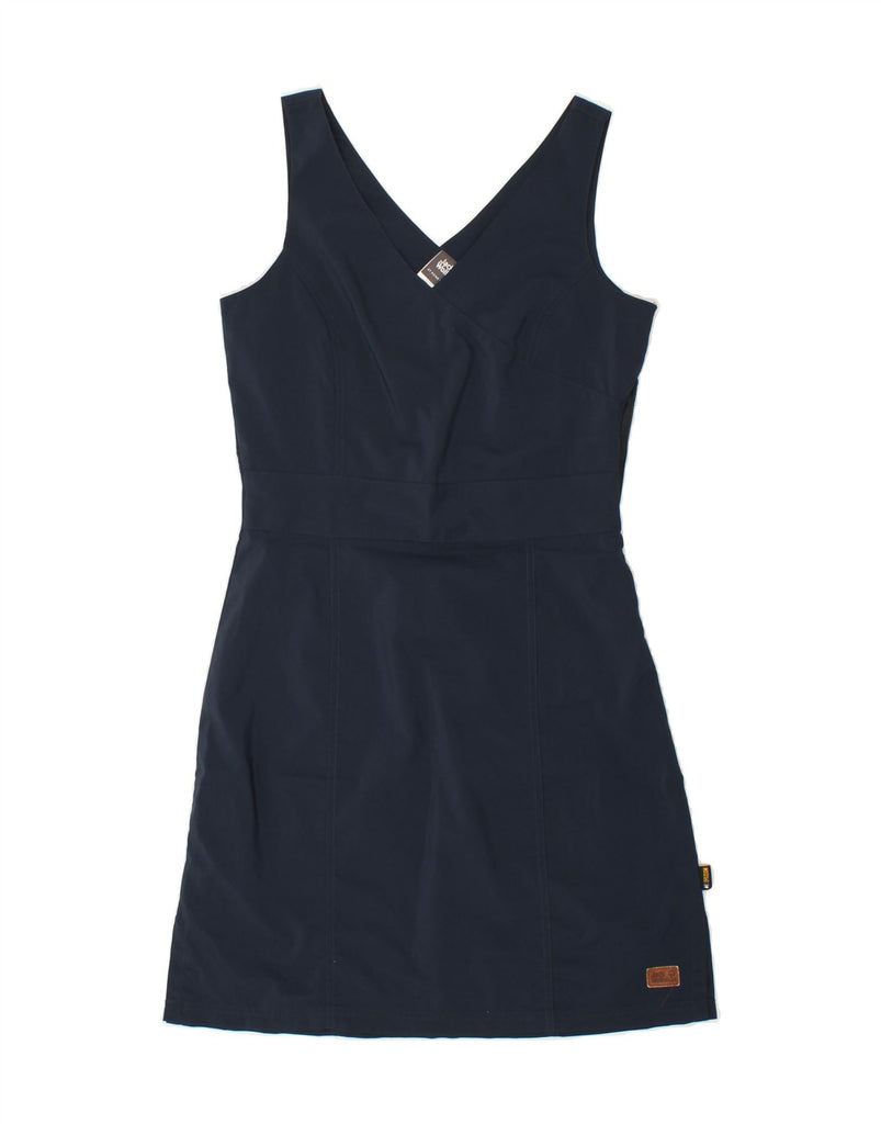 JACK WOLFSKIN Womens Sleeveless A-Line Dress UK 10 Sṁall Navy Blue Vintage Jack Wolfskin and Second-Hand Jack Wolfskin from Messina Hembry 