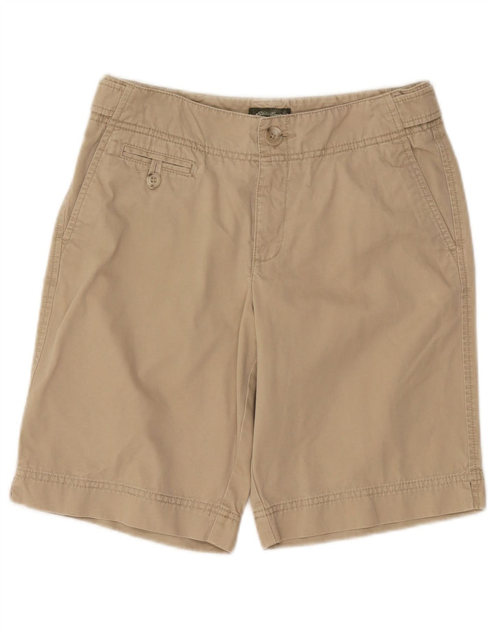 EDDIE BAUER Womens Vashon Fit Chino Shorts US 2 XS W25 Beige Cotton