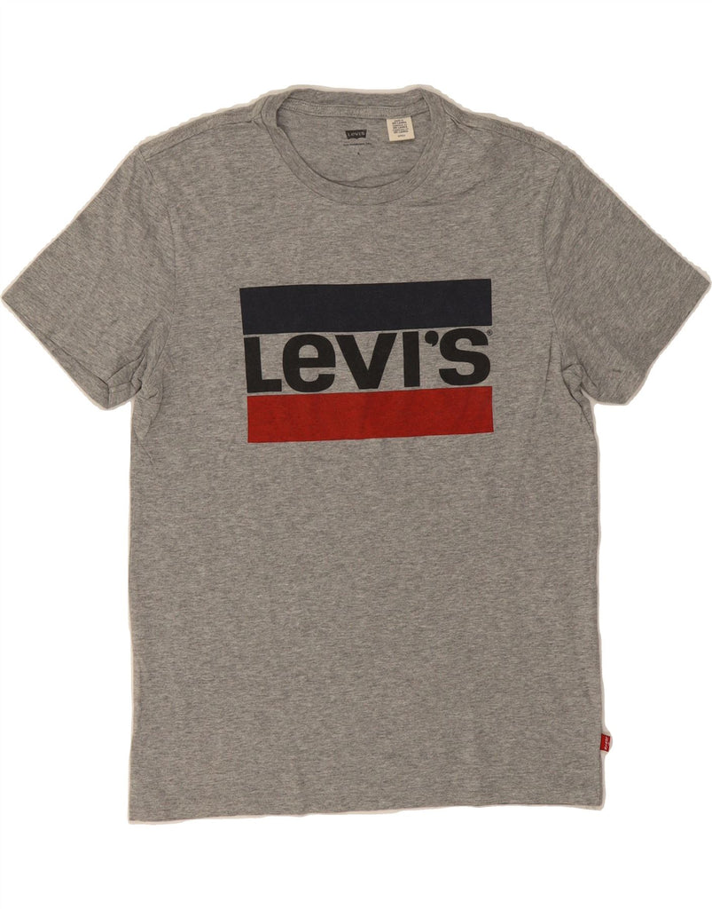 LEVI'S Mens Graphic T-Shirt Top Small Grey Cotton Vintage Levi's and Second-Hand Levi's from Messina Hembry 