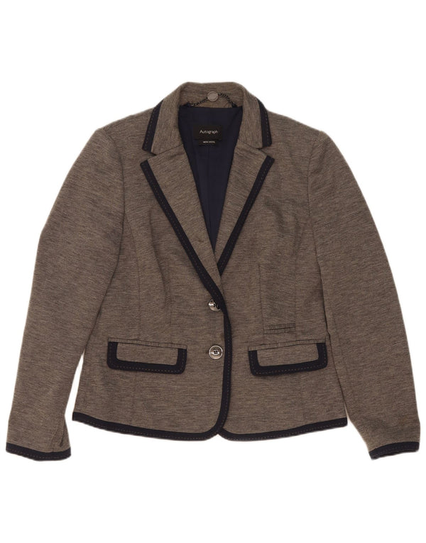 Marks & Spencer Womens Autograph 2 Button Blazer Jacket UK 12 Medium Grey