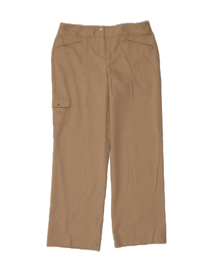 IZOD Womens Stretch Straight Cargo Trousers US 10 Large W34 L30 Beige Vintage Izod and Second-Hand Izod from Messina Hembry 