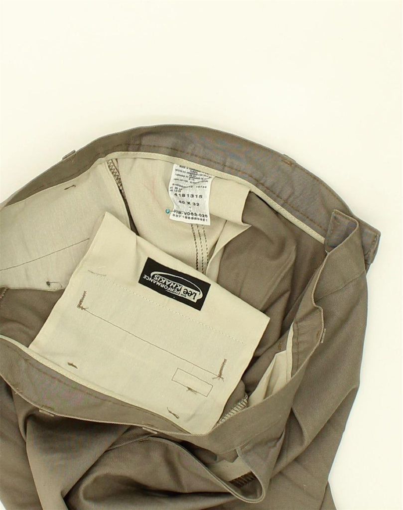 LEE Mens Khakis Pegged Chino Trousers W40 L30 Khaki Cotton | Vintage Lee | Thrift | Second-Hand Lee | Used Clothing | Messina Hembry 