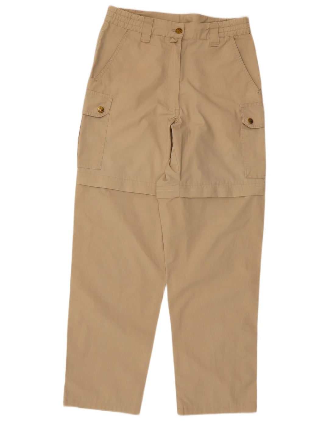 Jack Wolfskin Womens Straight Cargo Trousers W27 L28 Beige Polyester