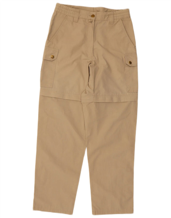 Jack Wolfskin Womens Straight Cargo Trousers W27 L28 Beige Polyester