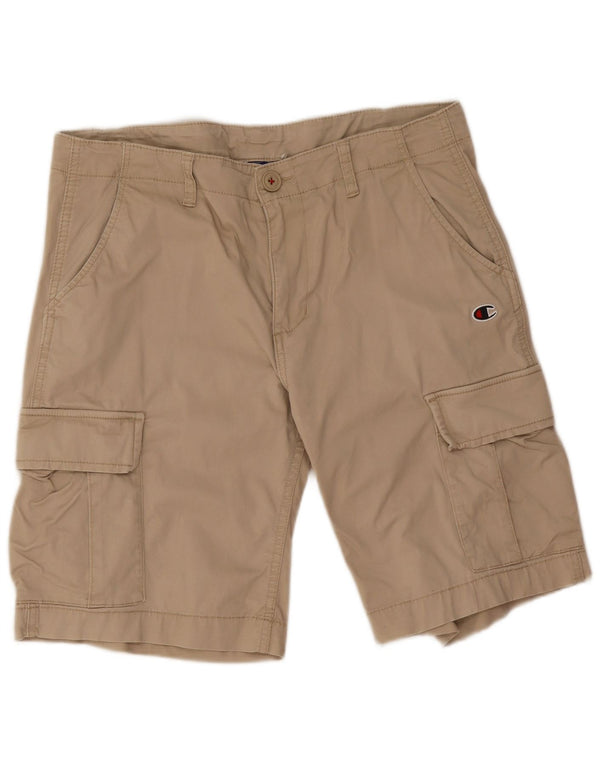 Champion Mens Cargo Shorts Medium W32 Beige Cotton