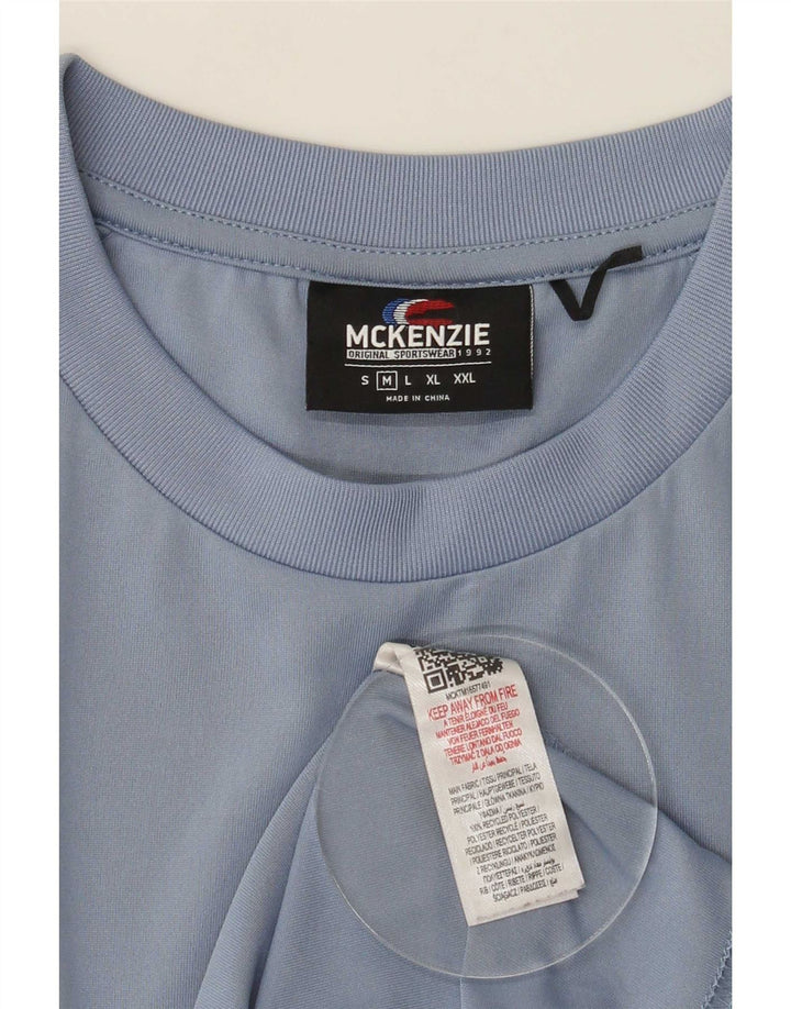 Mckenzie Mens T-Shirt Top Medium Blue Polyester