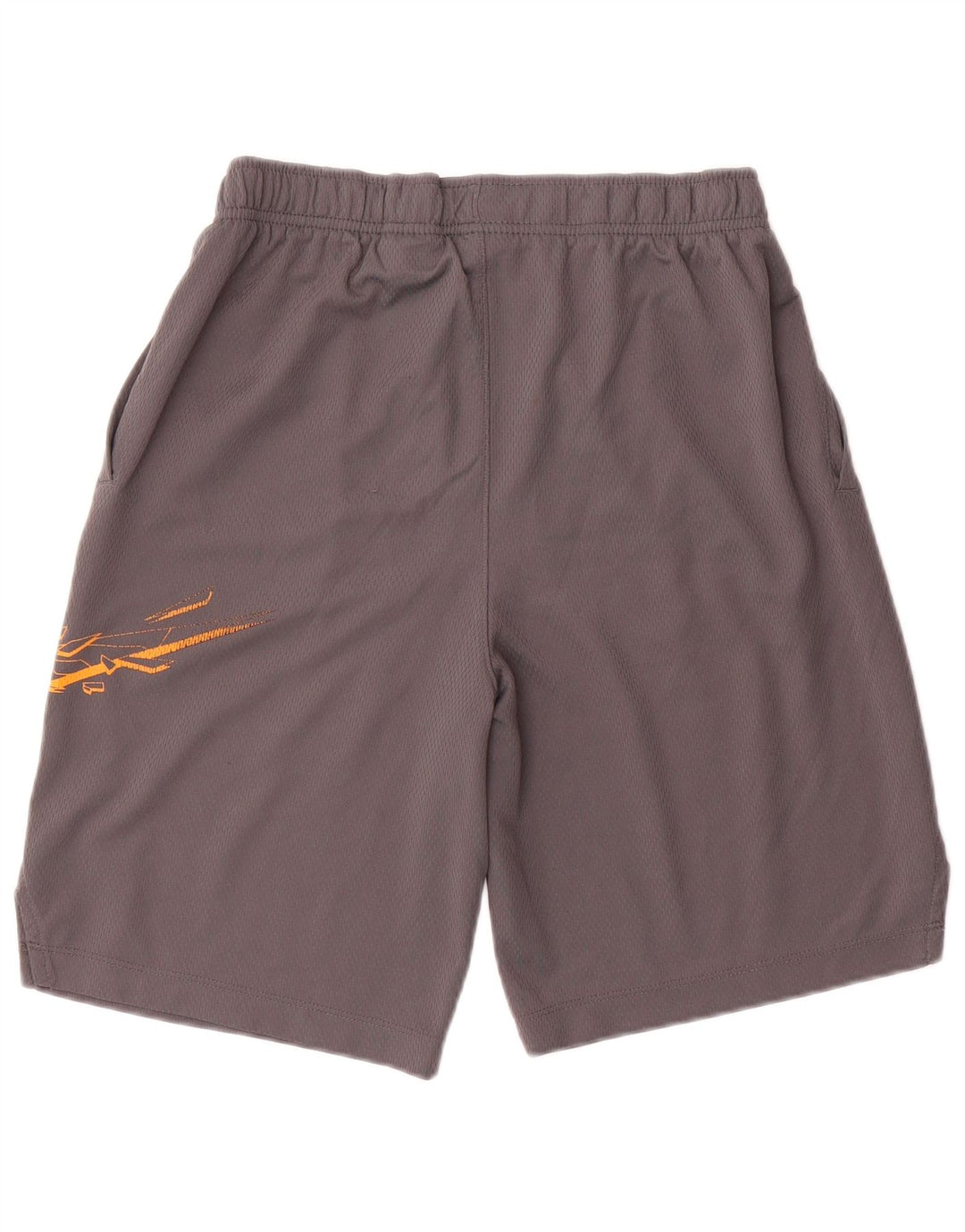 NIKE Boys Dri Fit Graphic Sport Shorts 13-14 Years XL Grey Polyester