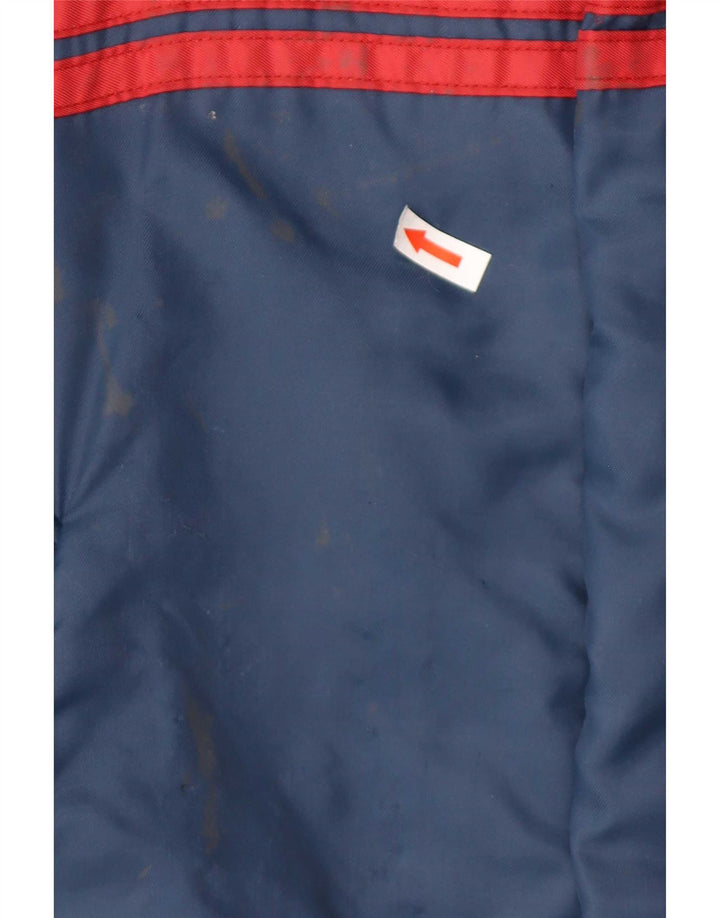 Sergio Tacchini Mens Hooded Padded Jacket IT 52 XL Navy Blue Colourblock