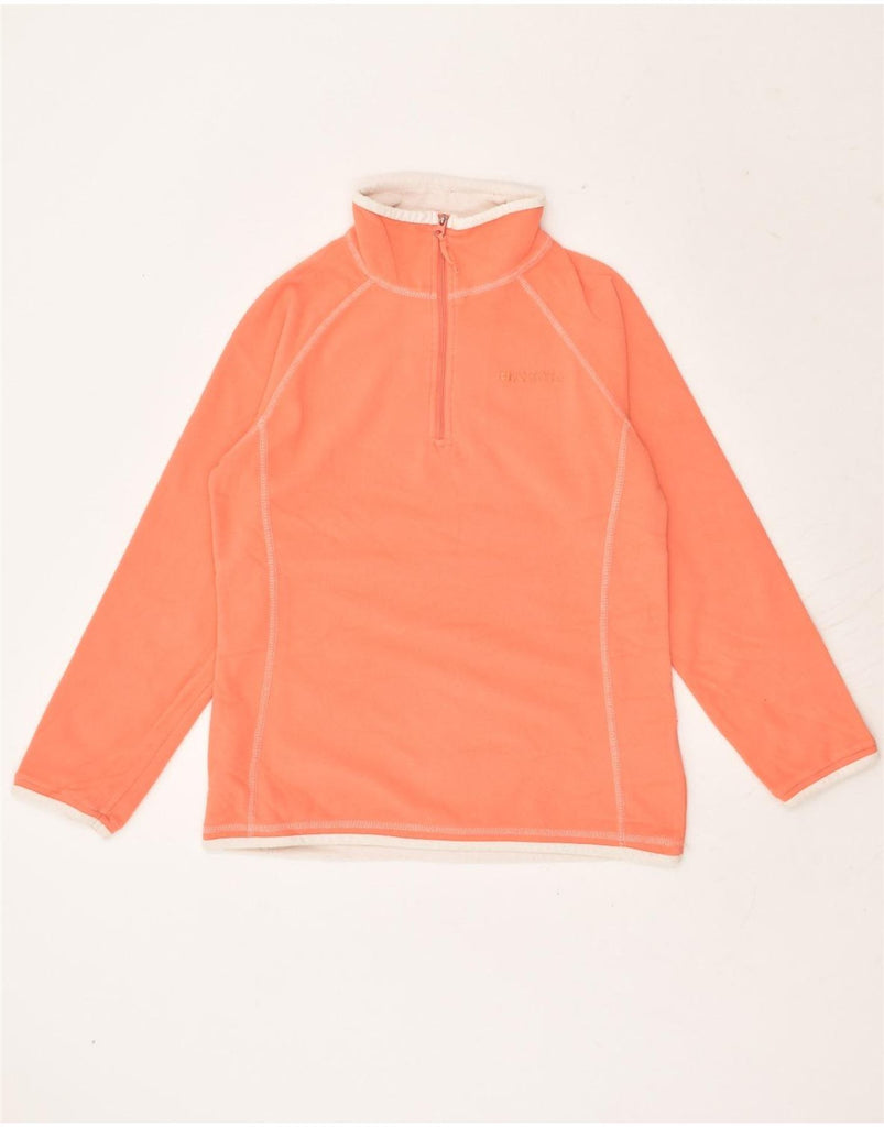 MOUNTAIN WAREHOUSE Womens Zip Neck Fleece Jumper UK 8 Small Orange | Vintage Mountain Warehouse | Thrift | Second-Hand Mountain Warehouse | Used Clothing | Messina Hembry 