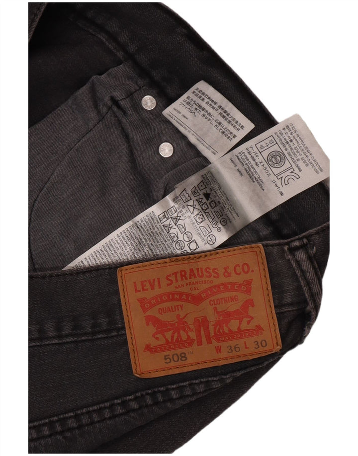 Levi's Mens 508 Straight Jeans W36 L27 Grey Cotton