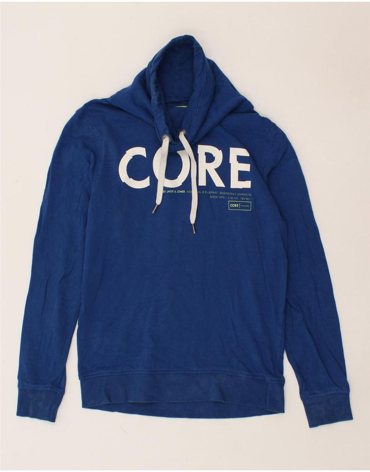 JACK & JONES Mens Graphic Sweatshirt Jumper Small Blue Cotton Vintage Jack & Jones and Second-Hand Jack & Jones from Messina Hembry 
