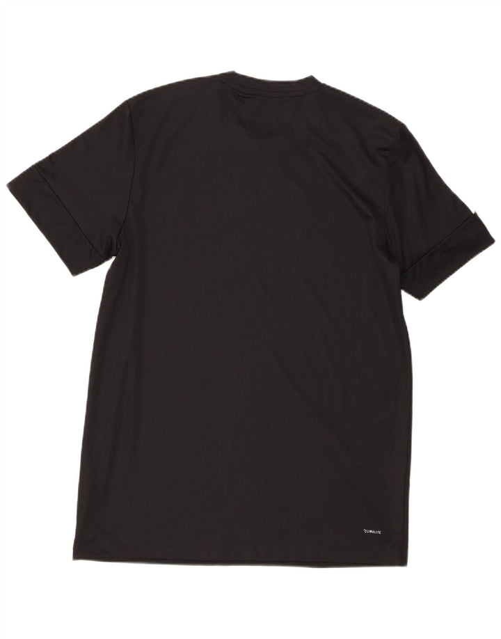 Adidas Mens Climalite Graphic T-Shirt Top Medium Black Polyester
