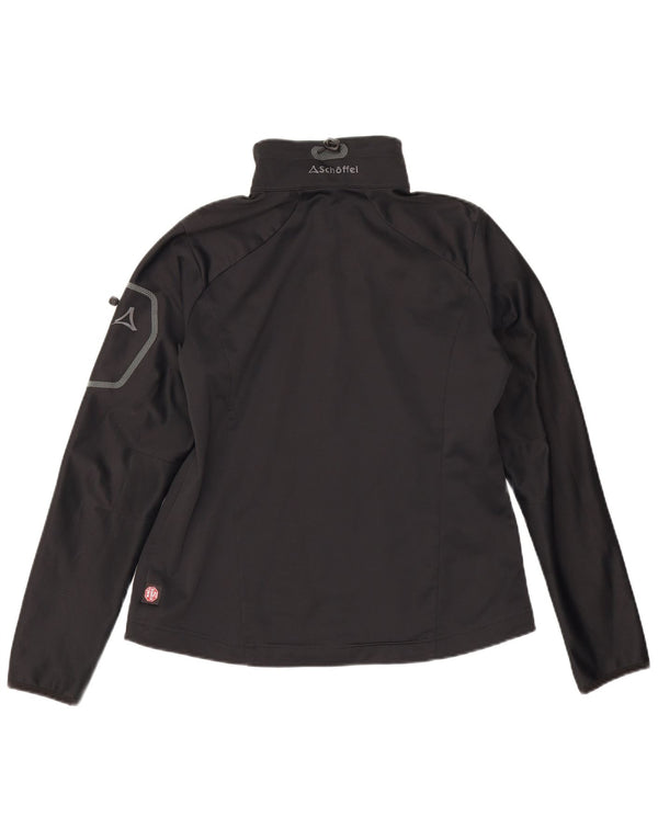Schoffel Womens Tracksuit Top Jacket UK 14 Large  Black Polyester