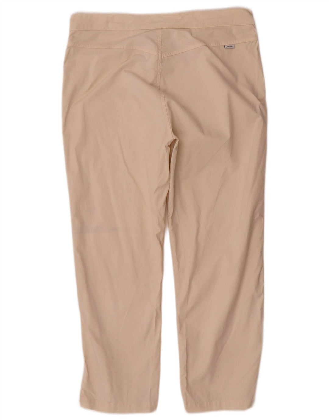 Aspesi Womens Straight Cropped Trousers IT 44 Medium W30 L23 Beige Cotton