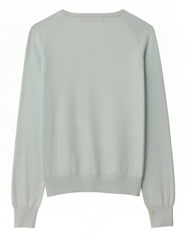 Zara Womens Cardigan Sweater UK 14 Large Blue Cotton