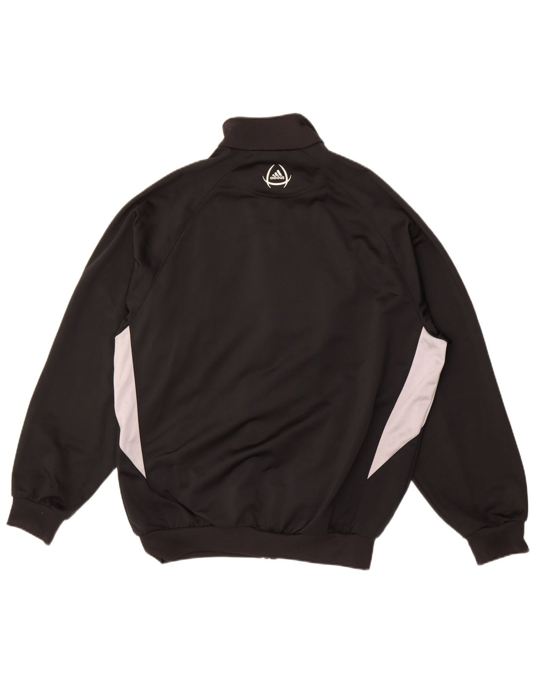 Adidas Mens Tracksuit Top Jacket UK 42/44 Large Black Colourblock Polyester