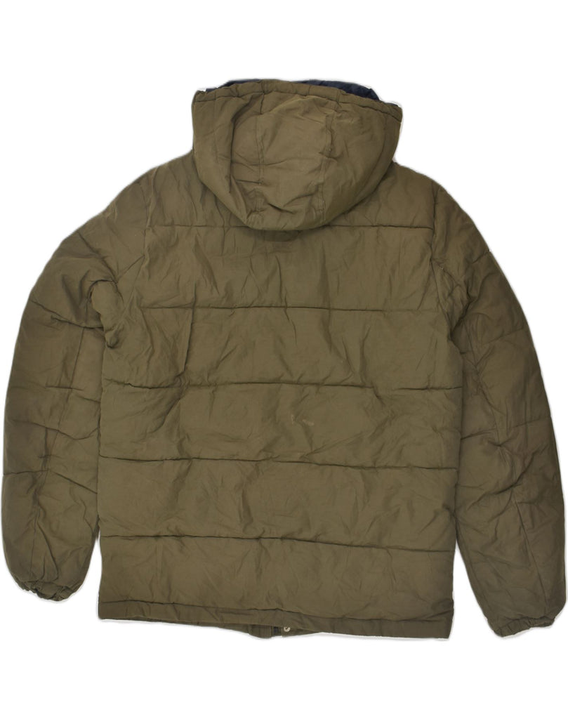 JACK & JONES Mens Hooded Padded Jacket UK 40 Large Khaki Polyester | Vintage Jack & Jones | Thrift | Second-Hand Jack & Jones | Used Clothing | Messina Hembry 