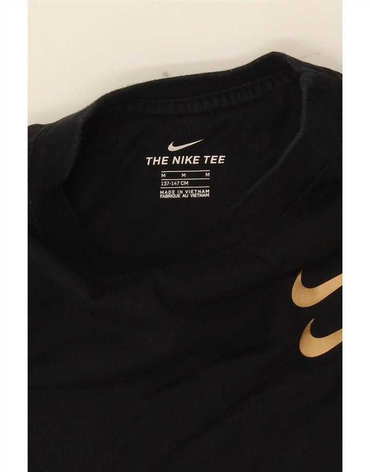Nike Boys Swoosh Graphic T-Shirt Top 10-11 Years Medium Black