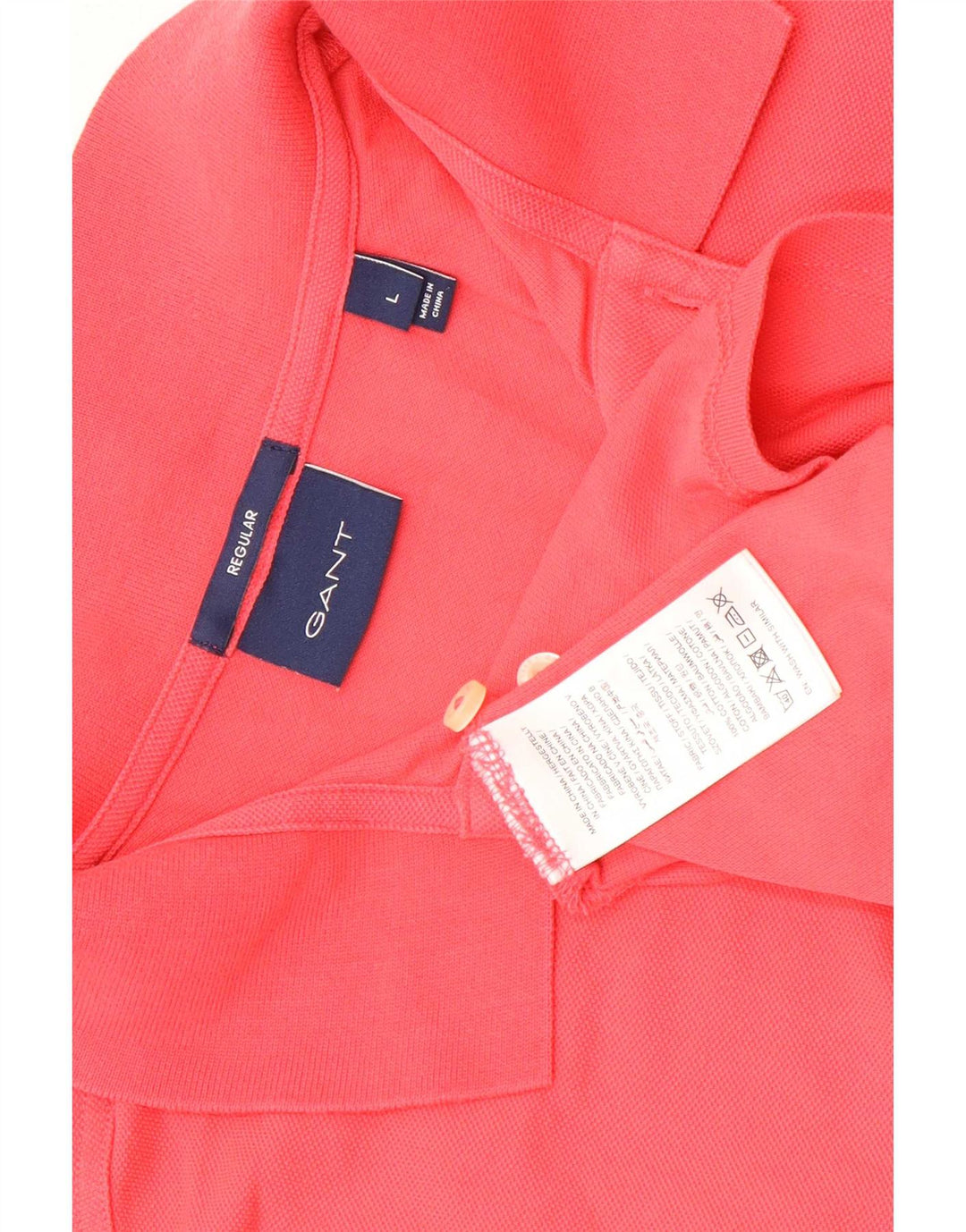 Gant Mens Regular Polo Shirt Large Red Cotton