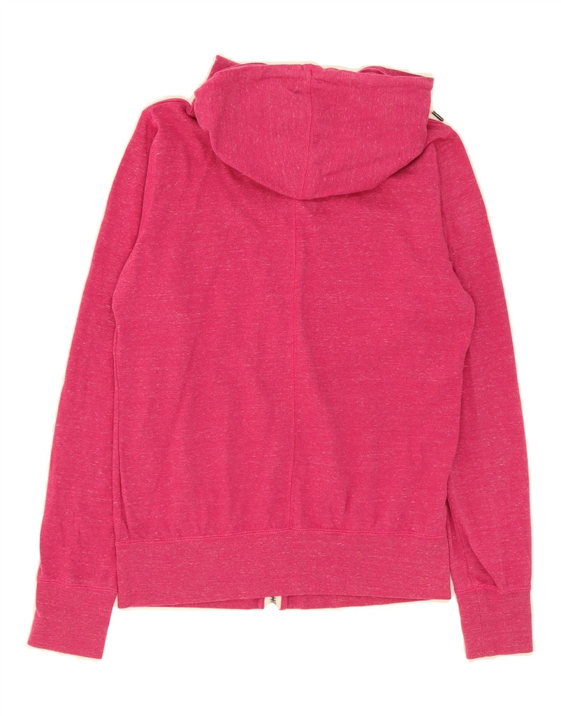 NIKE Womens Zip Hoodie Sweater UK 14 Medium Pink Flecked Vintage Nike and Second-Hand Nike from Messina Hembry 