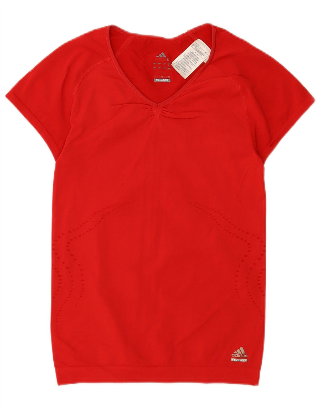 ADIDAS Womens Clima 365 T-Shirt Top UK 8 Small Red Nylon