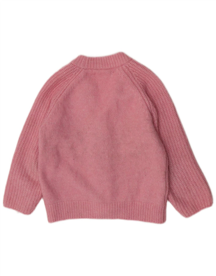 Vintage Womens Cardigan Sweater UK 14 Medium Pink