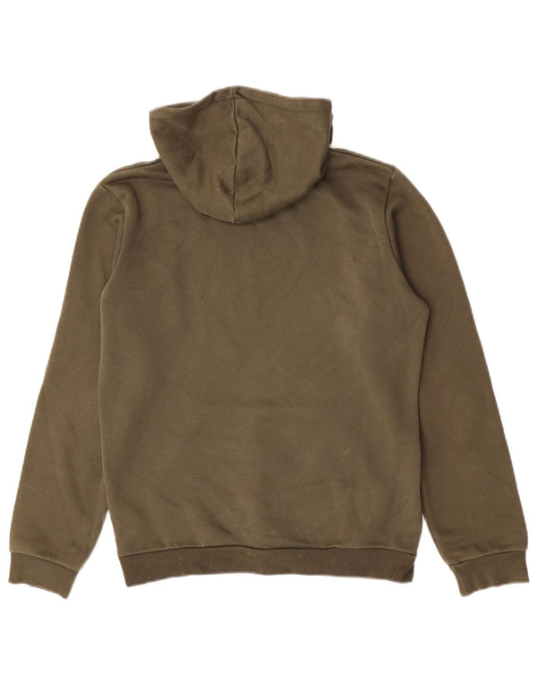 Puma Boys Graphic Hoodie Jumper 13-14 Years Khaki Cotton