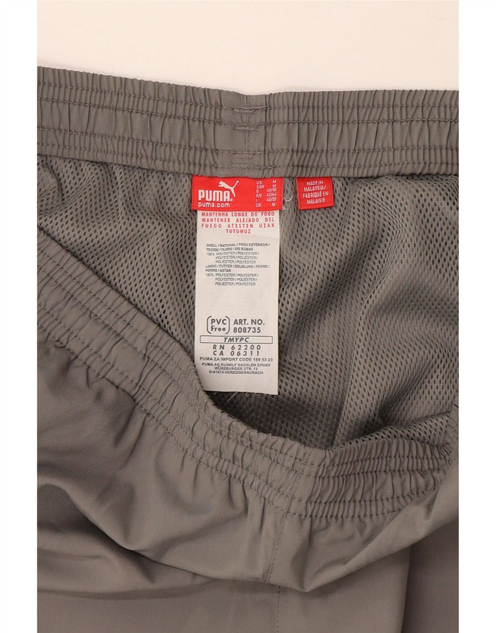 Puma Mens Graphic Capri Tracksuit Trousers Medium  Grey Polyester