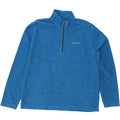 EDDIE BAUER Mens Zip Neck Fleece Jumper Large Blue Polyester Vintage Eddie Bauer and Second-Hand Eddie Bauer from Messina Hembry 
