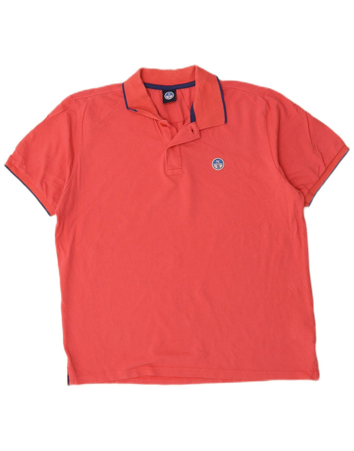 NORTH SAILS Mens Polo Shirt Medium Red Cotton