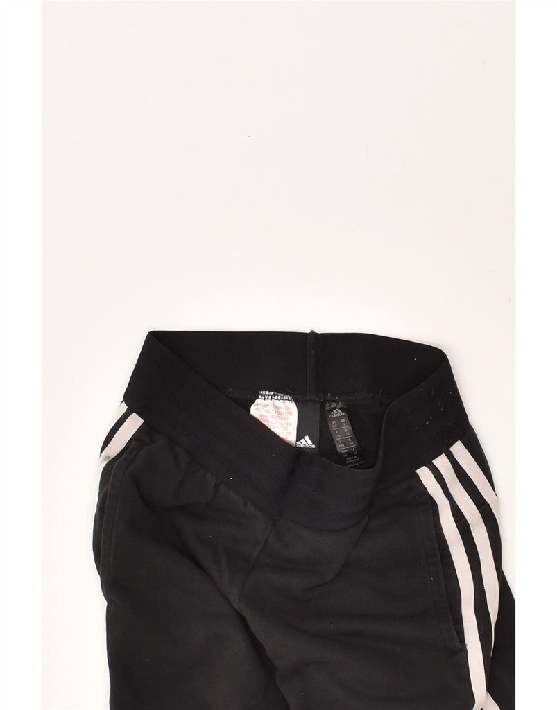 ADIDAS Girls Tracksuit Trousers 9-10 Years Black Cotton | Vintage Adidas | Thrift | Second-Hand Adidas | Used Clothing | Messina Hembry 