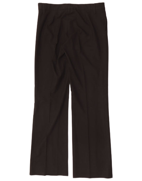 Zara Womens Straight Casual Trousers Large W32 L33 Black Polyester
