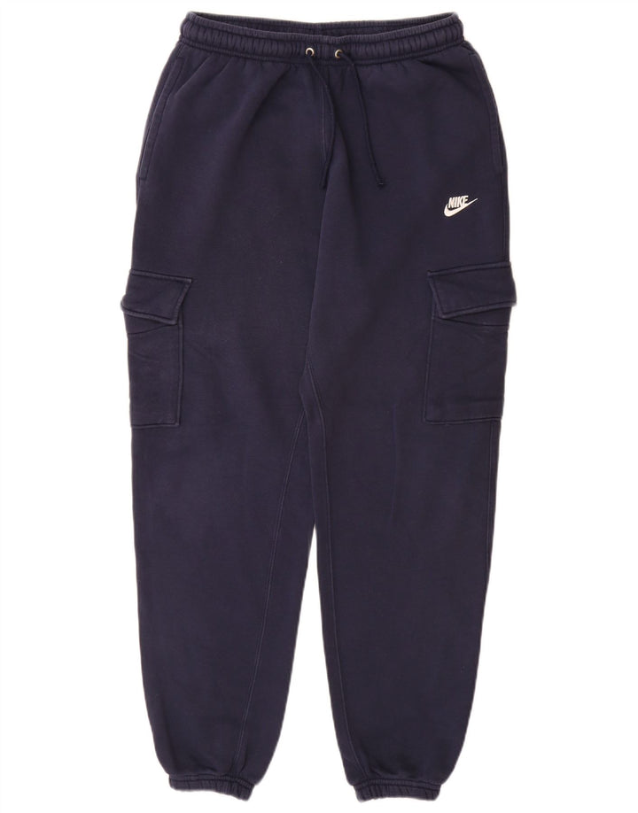 Nike Mens Tracksuit Trousers Joggers Small Navy Blue Cotton