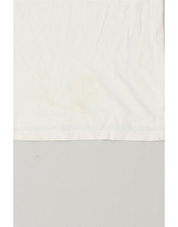 PUMA Mens Polo Shirt Large White Cotton | Vintage Puma | Thrift | Second-Hand Puma | Used Clothing | Messina Hembry 