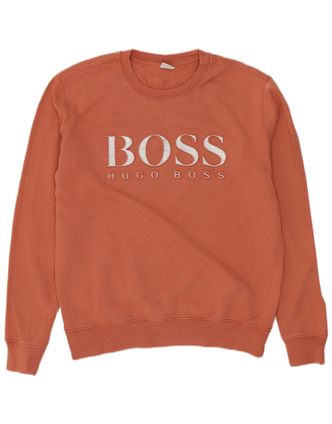 Hugo Boss Womens Graphic Sweatshirt Jumper UK 12 Medium Orange