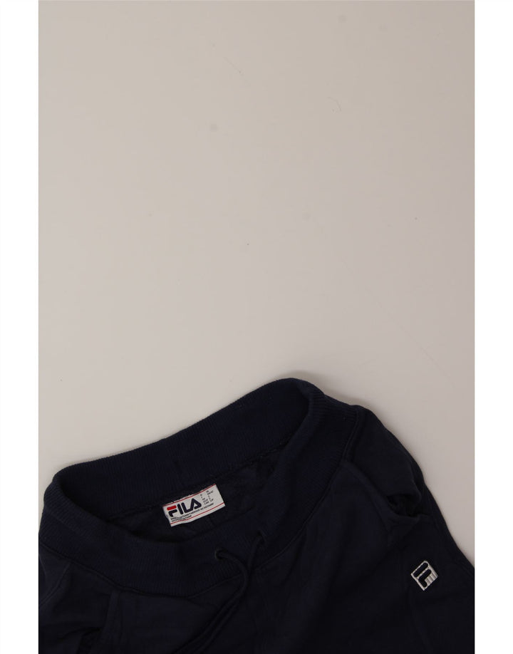 FILA Mens Tracksuit Trousers Joggers Small Navy Blue Cotton Vintage Fila and Second-Hand Fila from Messina Hembry 