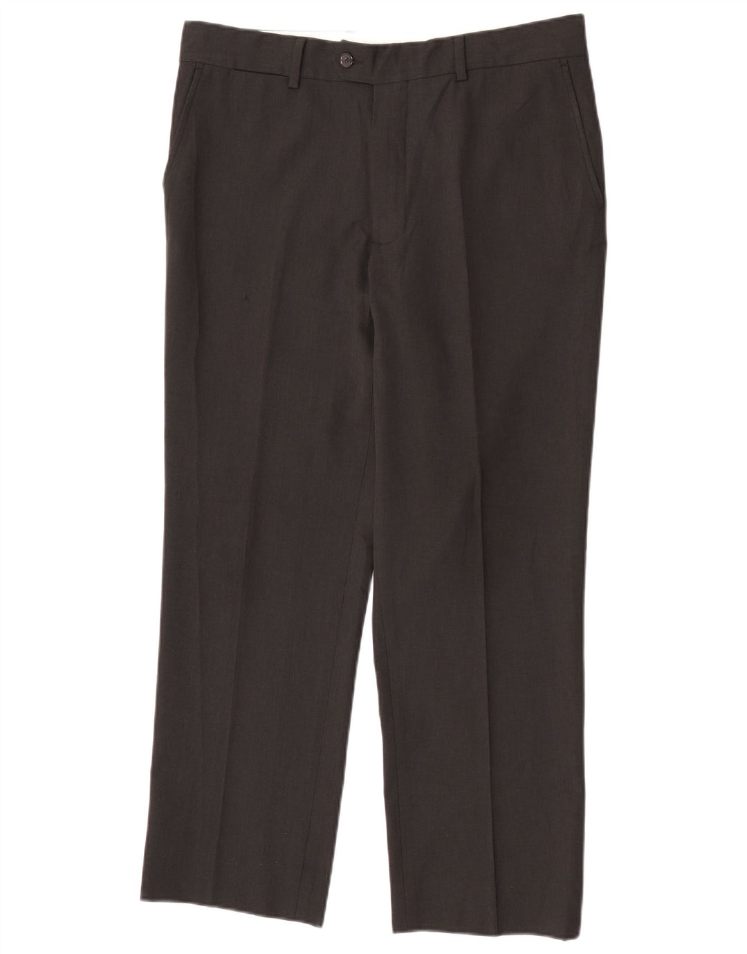 Zara Mens Straight Suit Trousers EU 44 Large W34 L27 Black Polyester