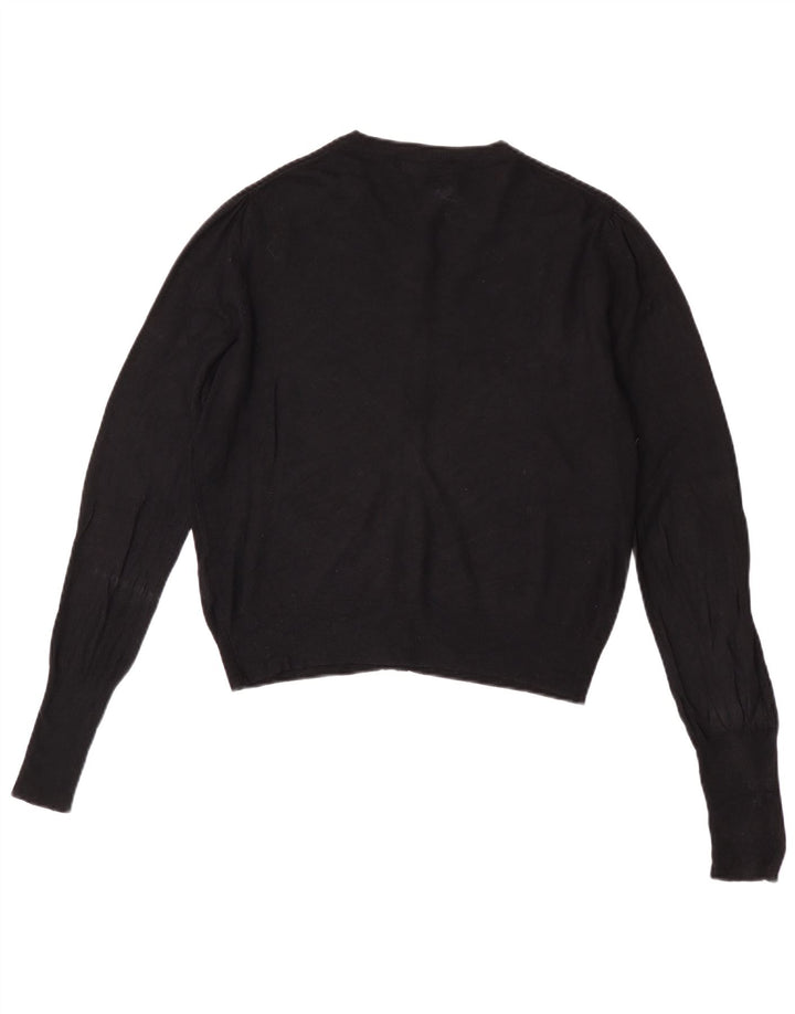 Marks & Spencer Womens Oversized Cardigan Sweater UK 10 Small Black