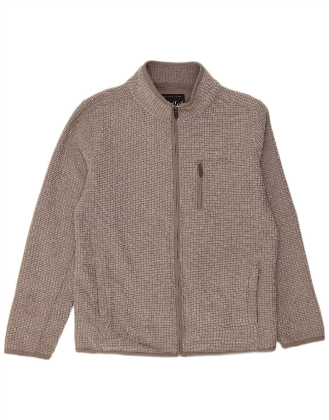 WEIRD FISH Mens Fleece Jacket UK 40 Large Grey Polyester