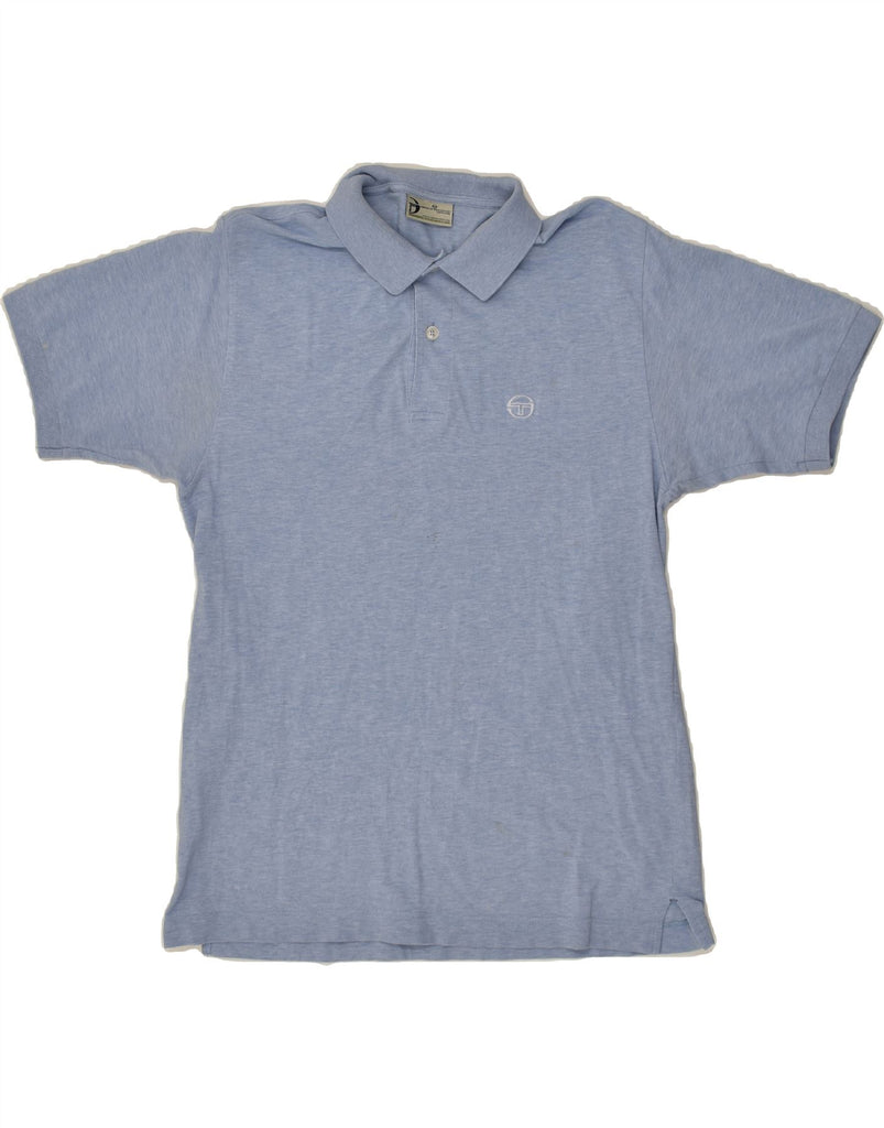 SERGIO TACCHINI Mens Polo Shirt IT 48 Small Blue Cotton | Vintage Sergio Tacchini | Thrift | Second-Hand Sergio Tacchini | Used Clothing | Messina Hembry 