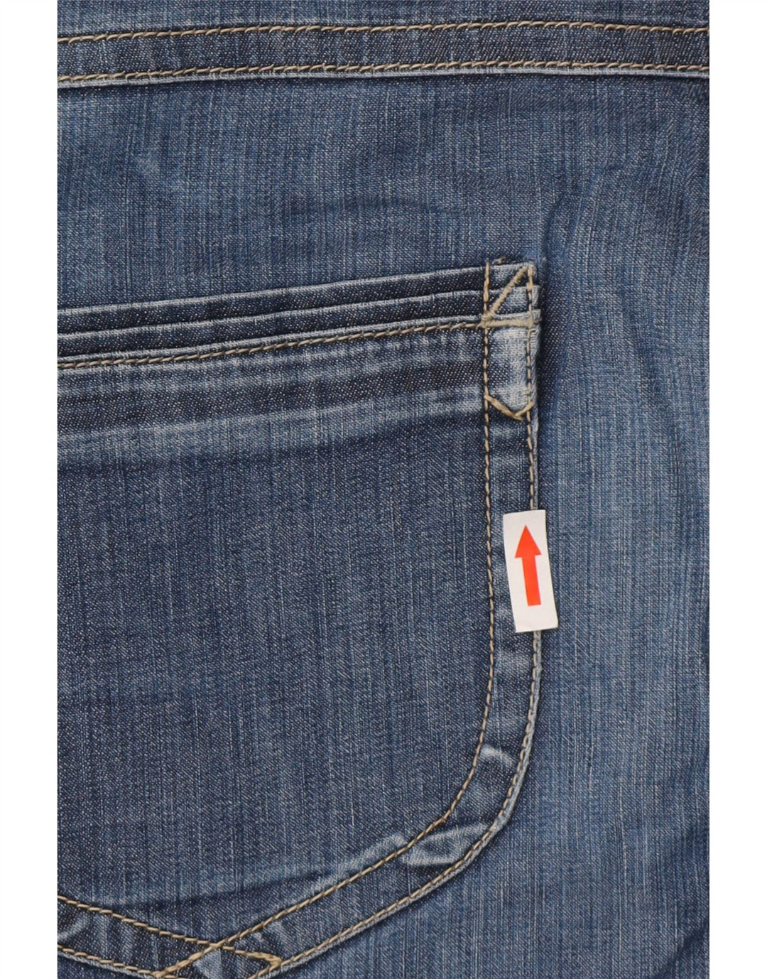 Armani Mens Straight Jeans W34 L30 Navy Blue Cotton
