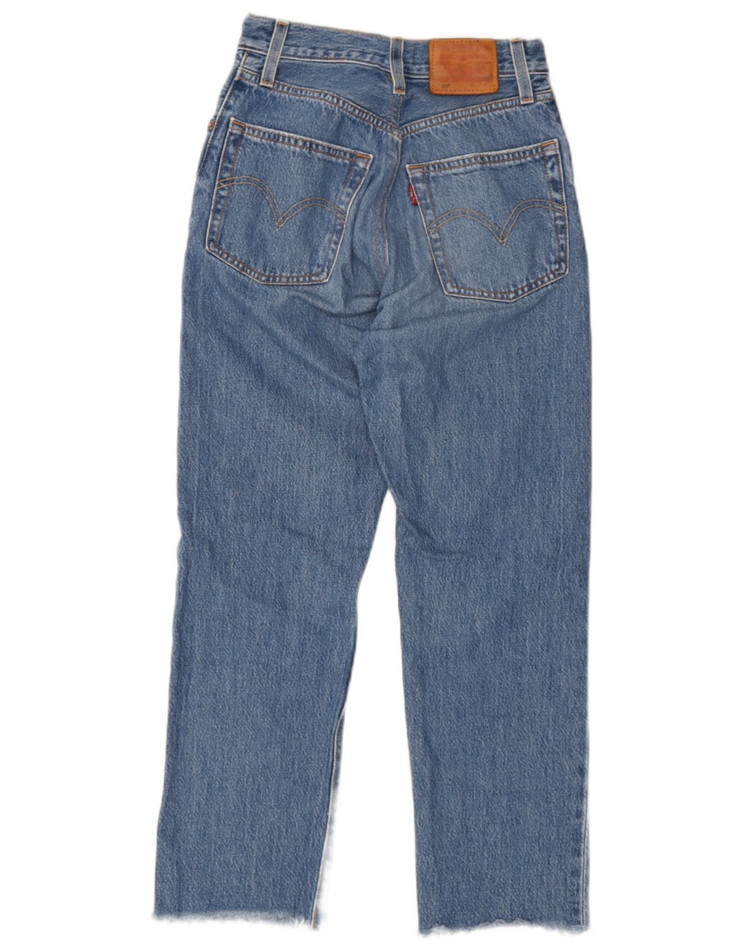 Levi's Womens 501 Straight Jeans W24 L26 Blue Cotton