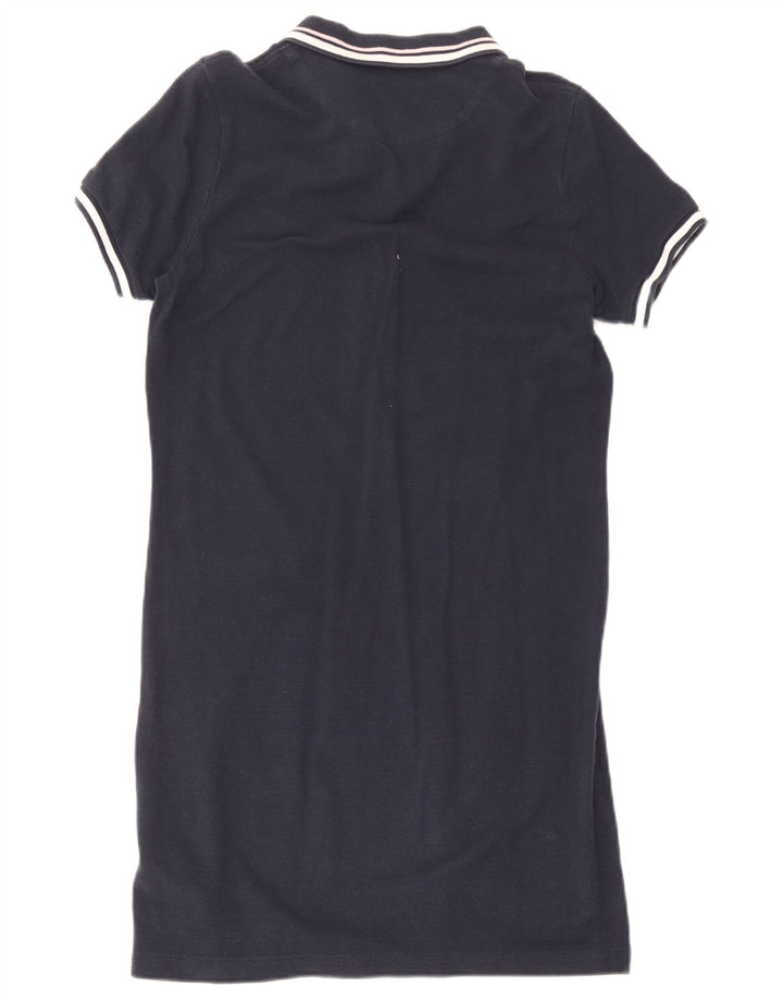 Superdry Womens Polo Dress UK 12 Medium Navy Blue Cotton