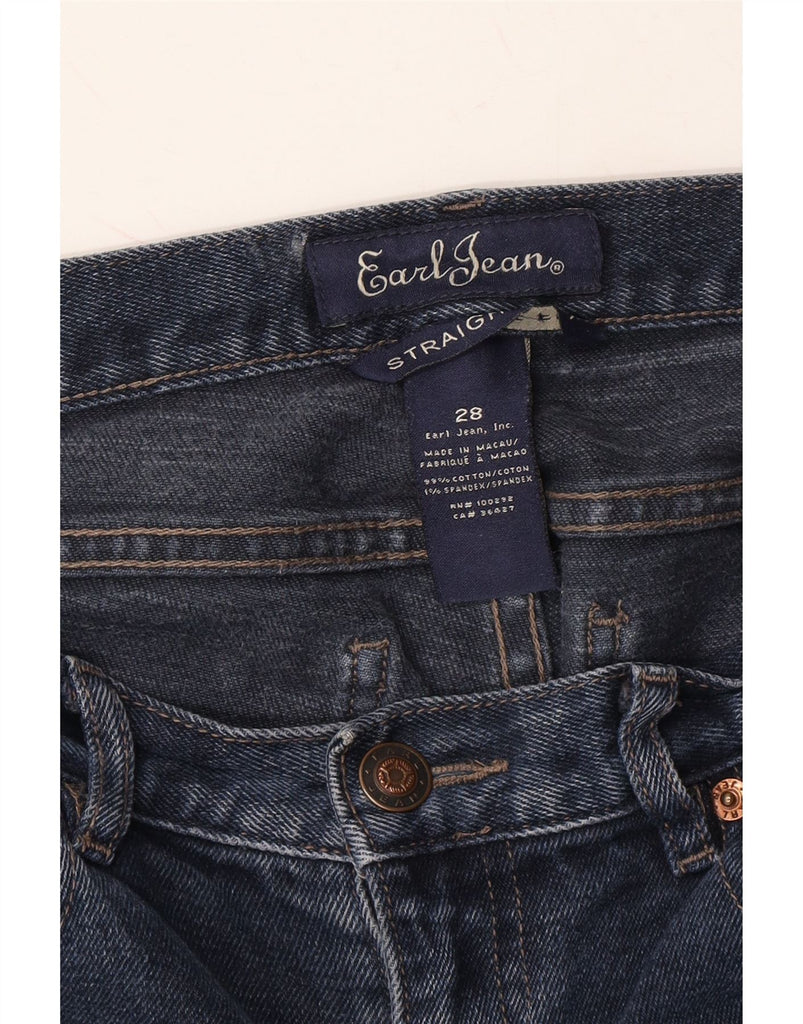 VINTAGE Womens Straight Jeans W28 L35 Navy Blue Cotton Vintage Vintage and Second-Hand Vintage from Messina Hembry 