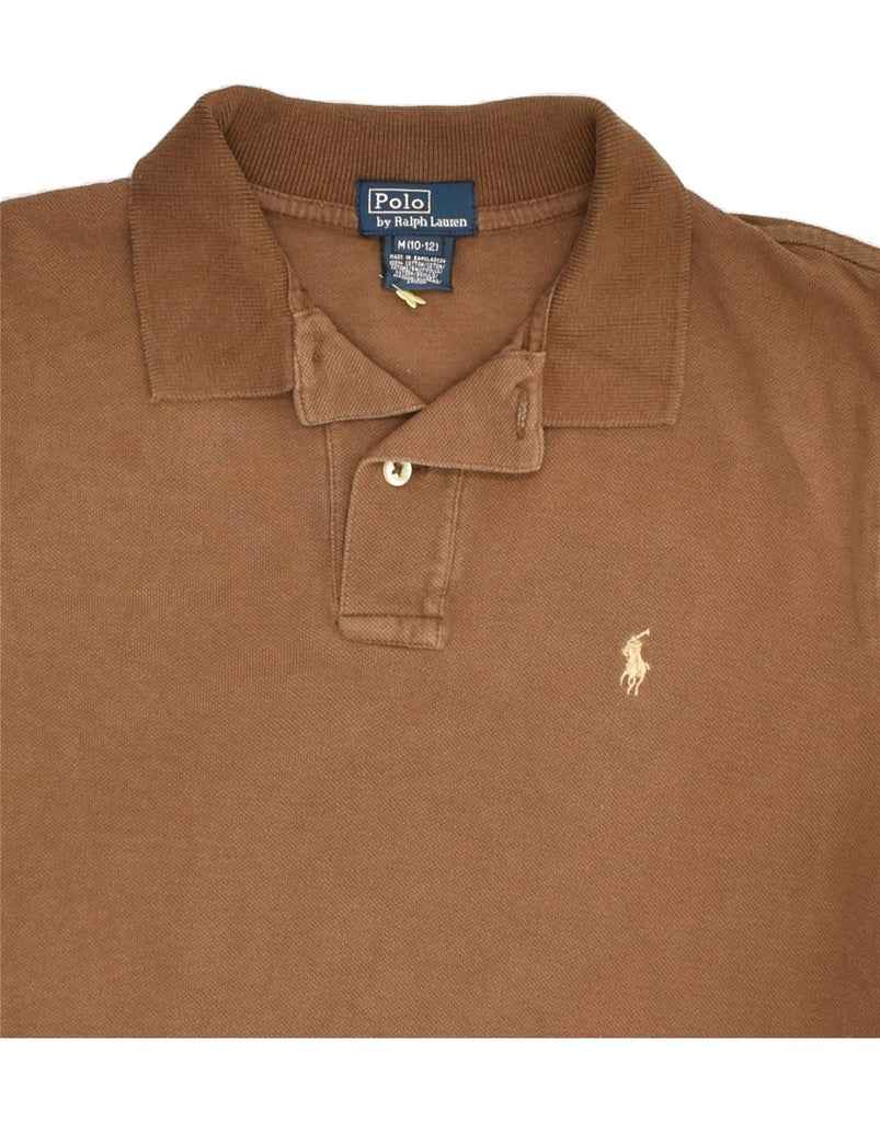 POLO RALPH LAUREN Boys Polo Shirt 10-11 Years Medium Brown | Vintage Polo Ralph Lauren | Thrift | Second-Hand Polo Ralph Lauren | Used Clothing | Messina Hembry 