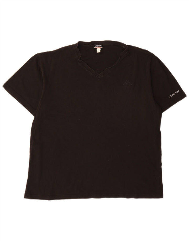 Kappa Mens T-Shirt Top XL Black Cotton