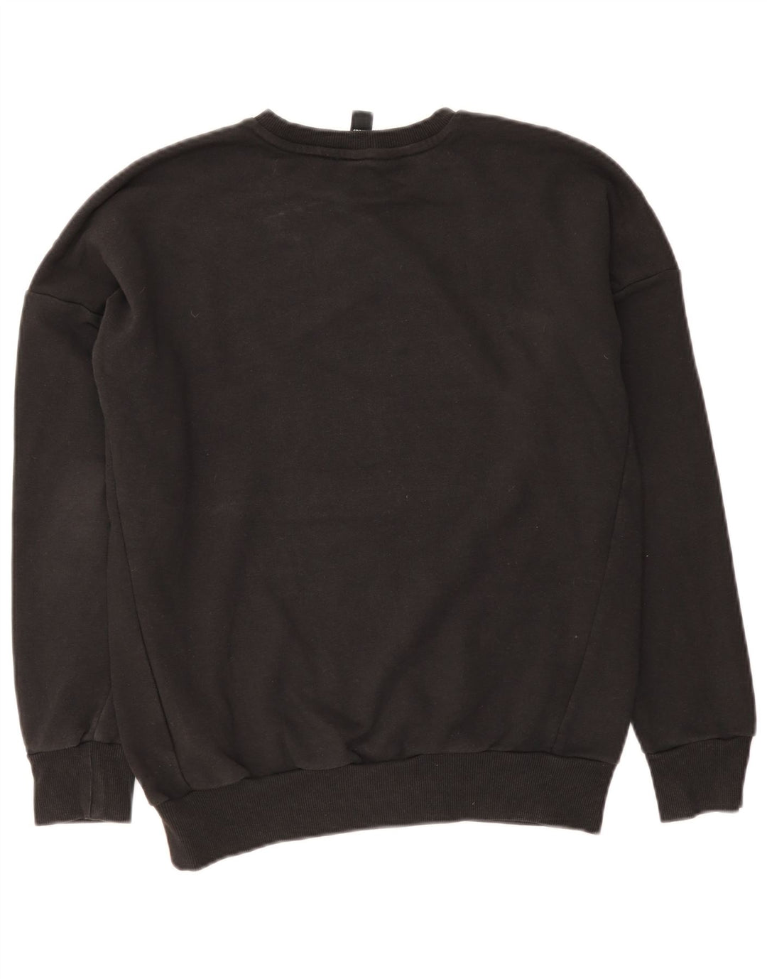 Adidas Womens Graphic Sweatshirt Jumper UK 14 Medium Black Cotton