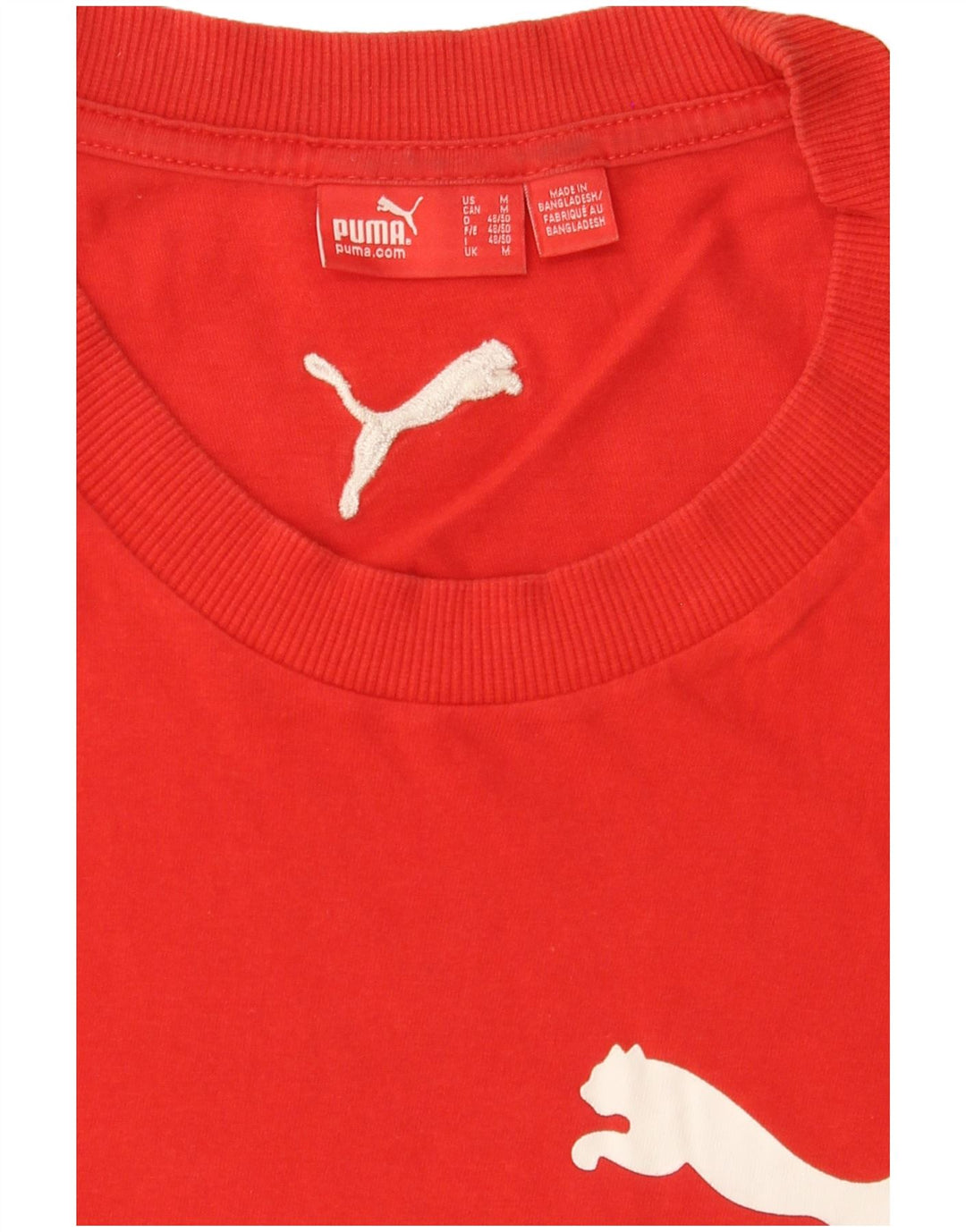 PUMA Mens Graphic T-Shirt Top Medium Red