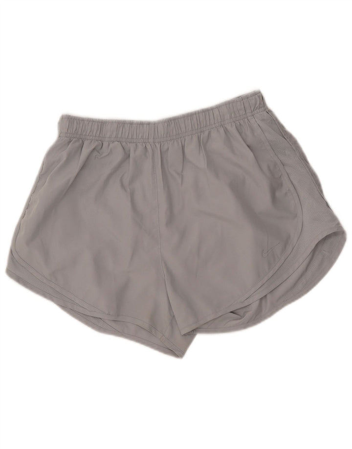 NIKE Womens Dri Fit Sport Shorts UK 14 Large  Grey
